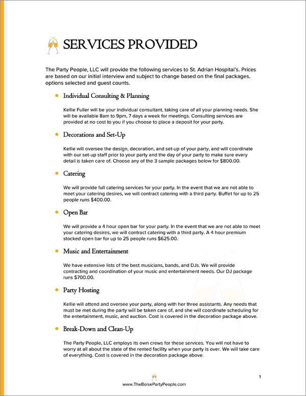 Proposal Pack Bubbles #3 Body Page