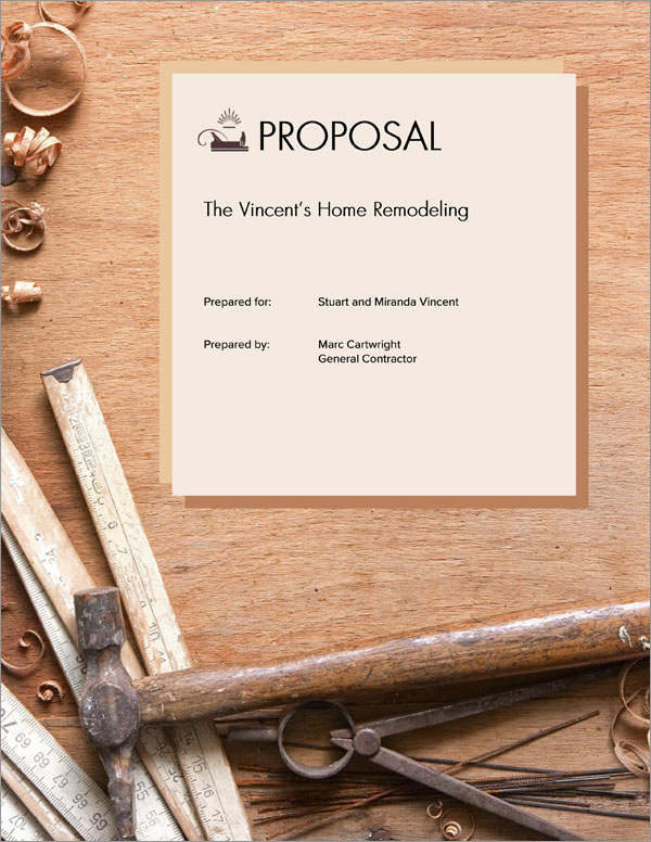 Proposal Pack Construction #7 Title Page