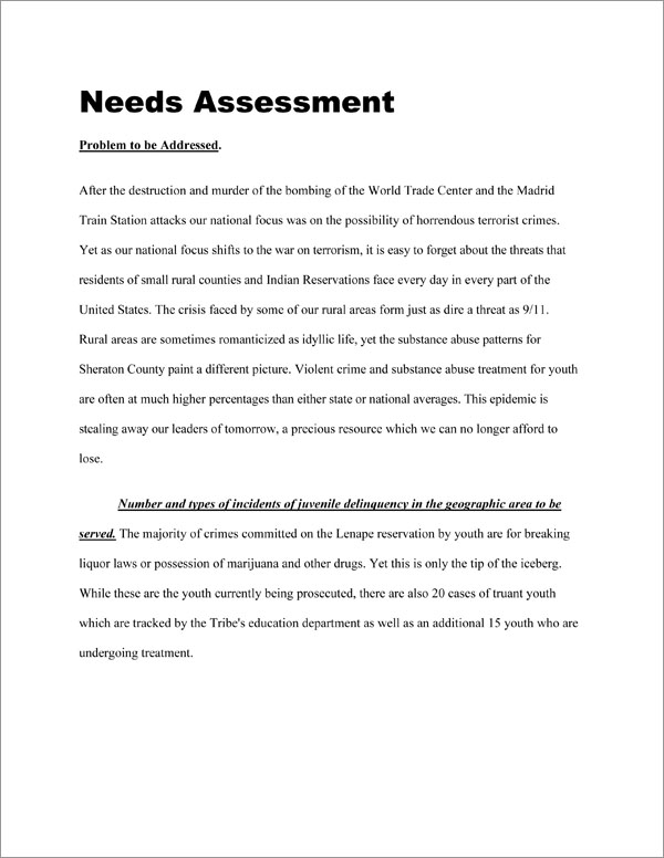 Proposal Pack for Government Grants Body Page