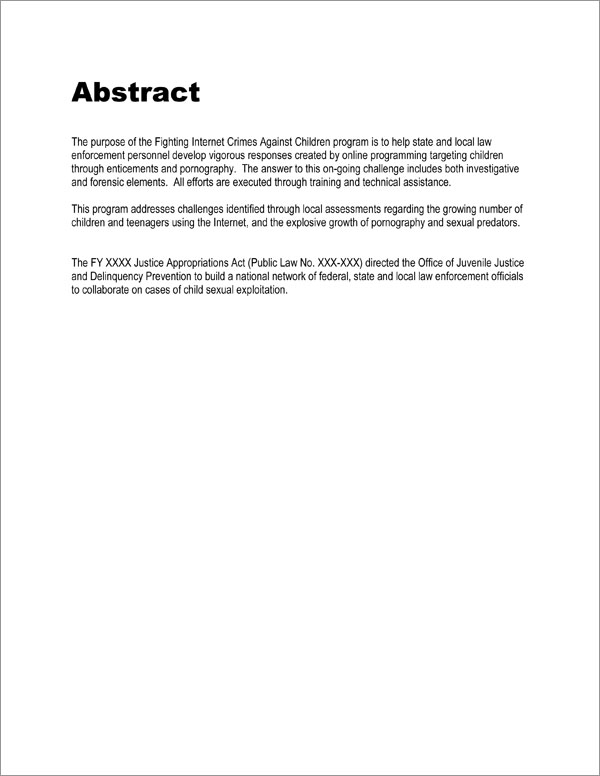 DOJ Federal Government Grant Proposal #2 - Downloadable Template