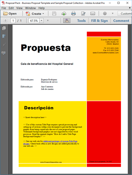 research proposal in spanish