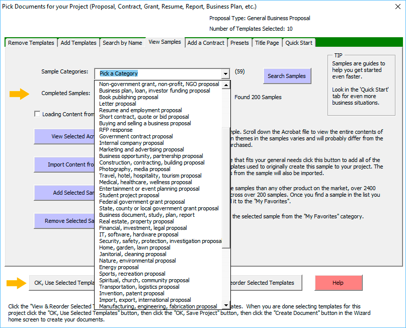 Proposal Pack Wizard - Viewing Sample Proposals Proposal Pack Wizard - Viewing Sample Proposals